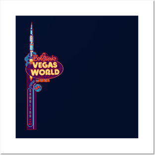 Vintage Vegas World Hotel and Casino Sign Las Vegas Posters and Art